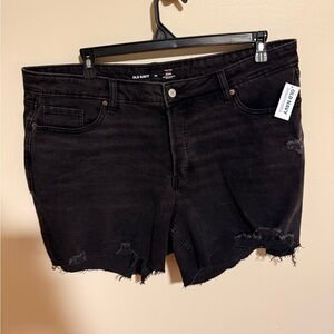 Old Navy Women's Distressed Black Jean Shorts
